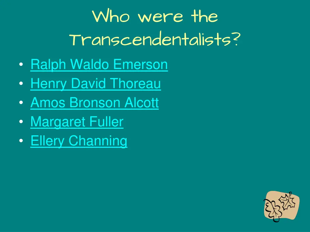 who were the transcendentalists ralph waldo