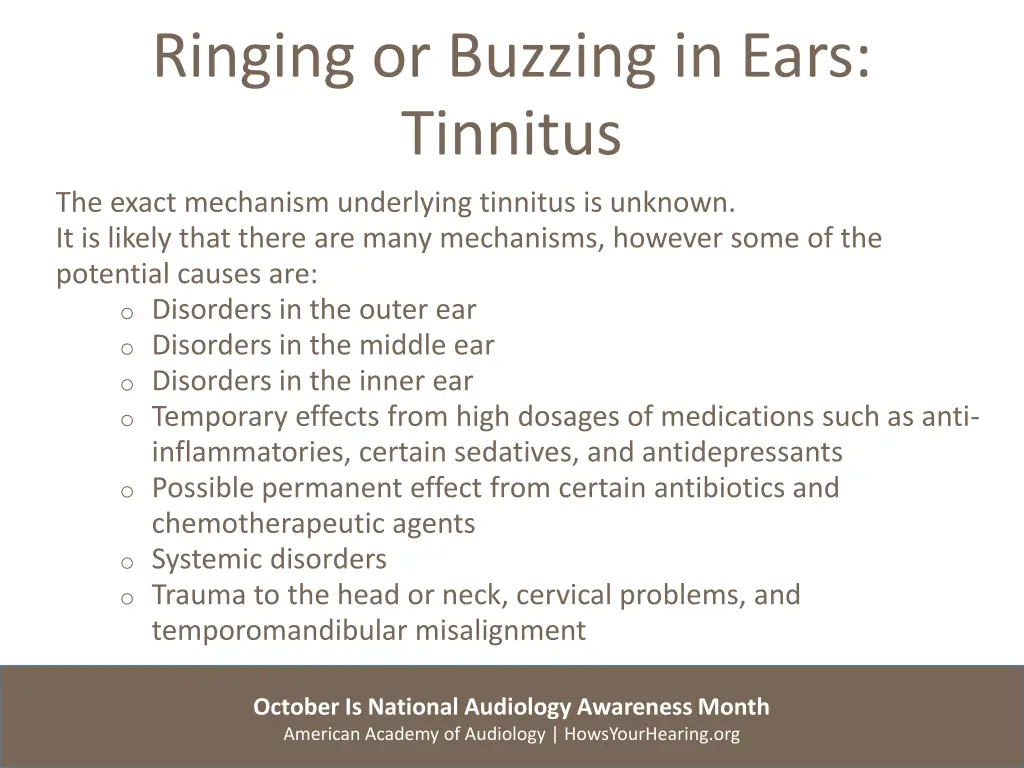 ringing or buzzing in ears tinnitus 1