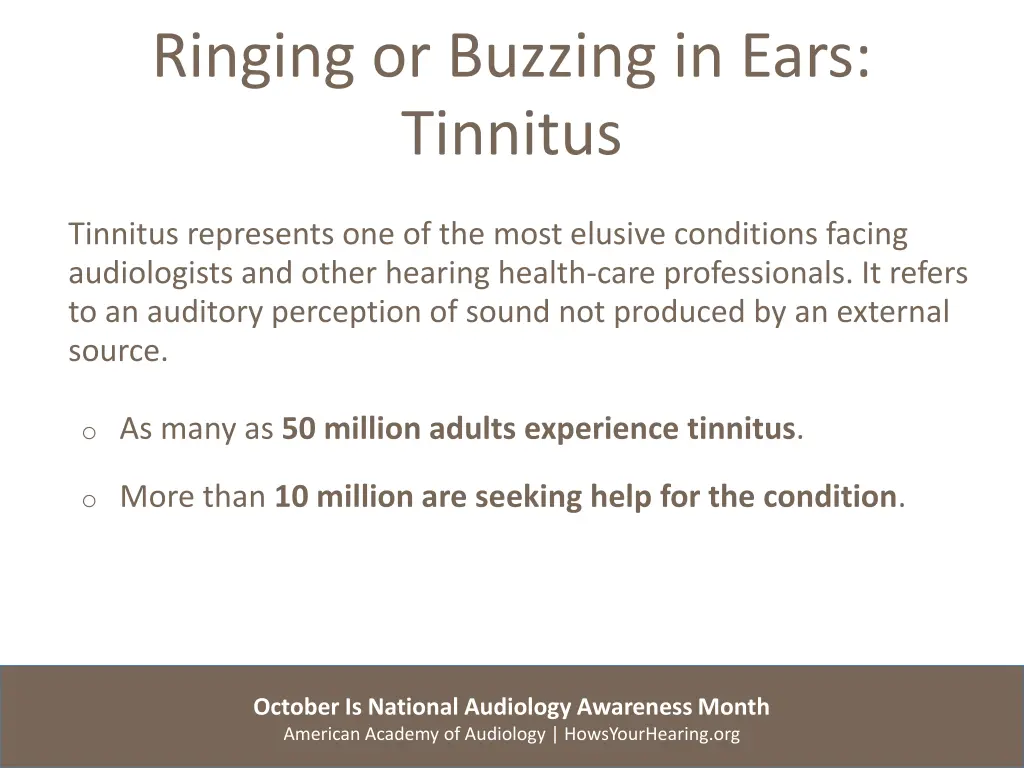ringing or buzzing in ears tinnitus