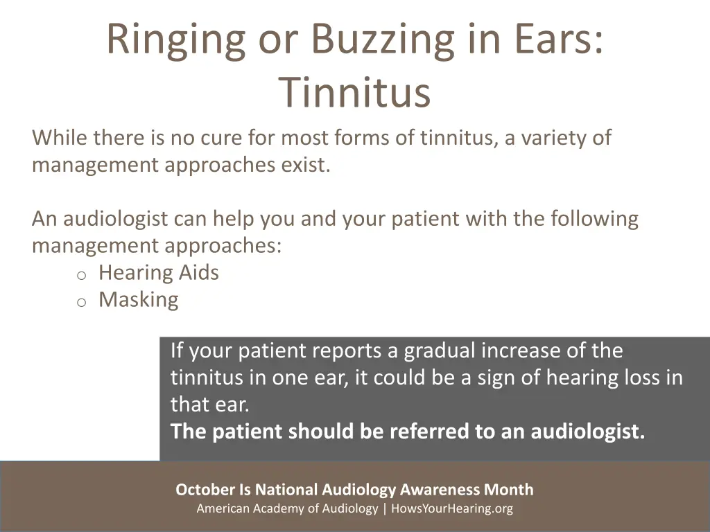 ringing or buzzing in ears tinnitus while there