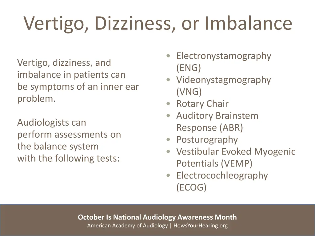 vertigo dizziness or imbalance