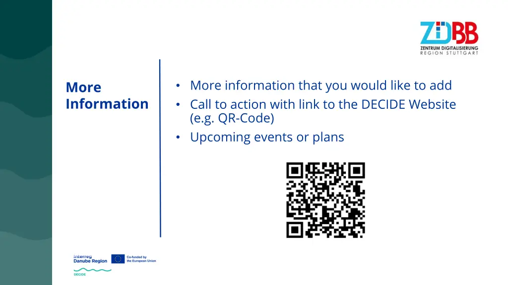more information that you would like to add call