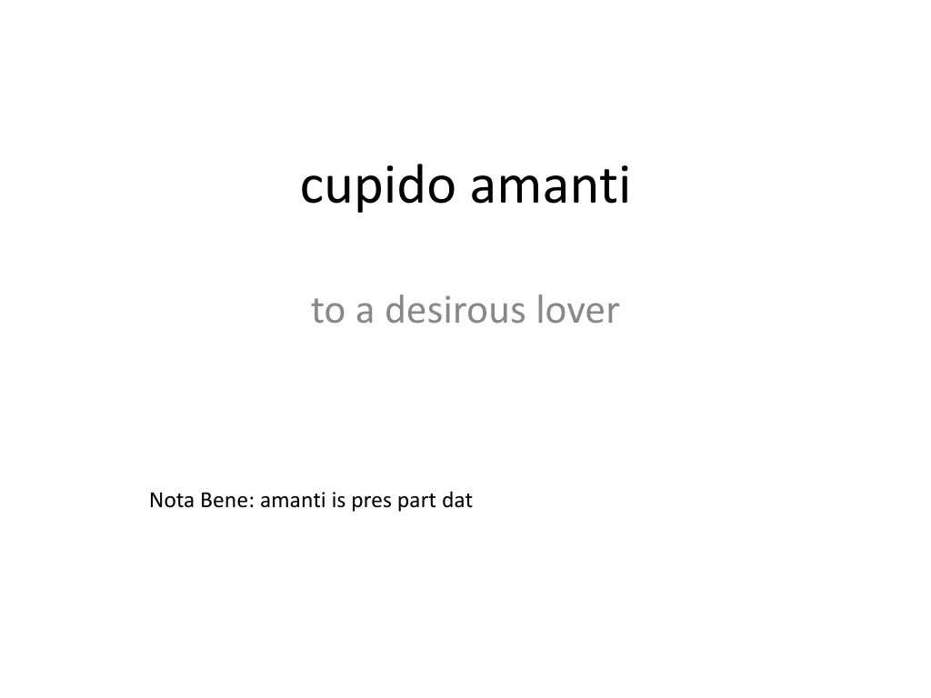 cupido amanti