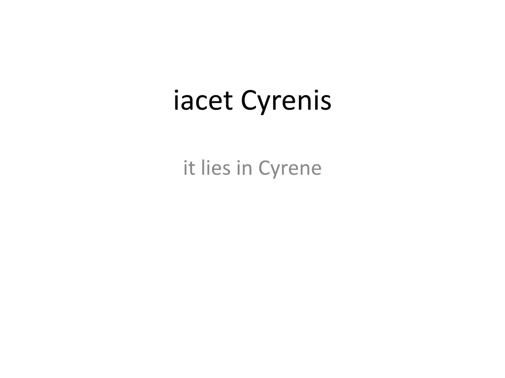 iacet cyrenis