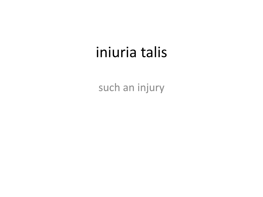 iniuria talis