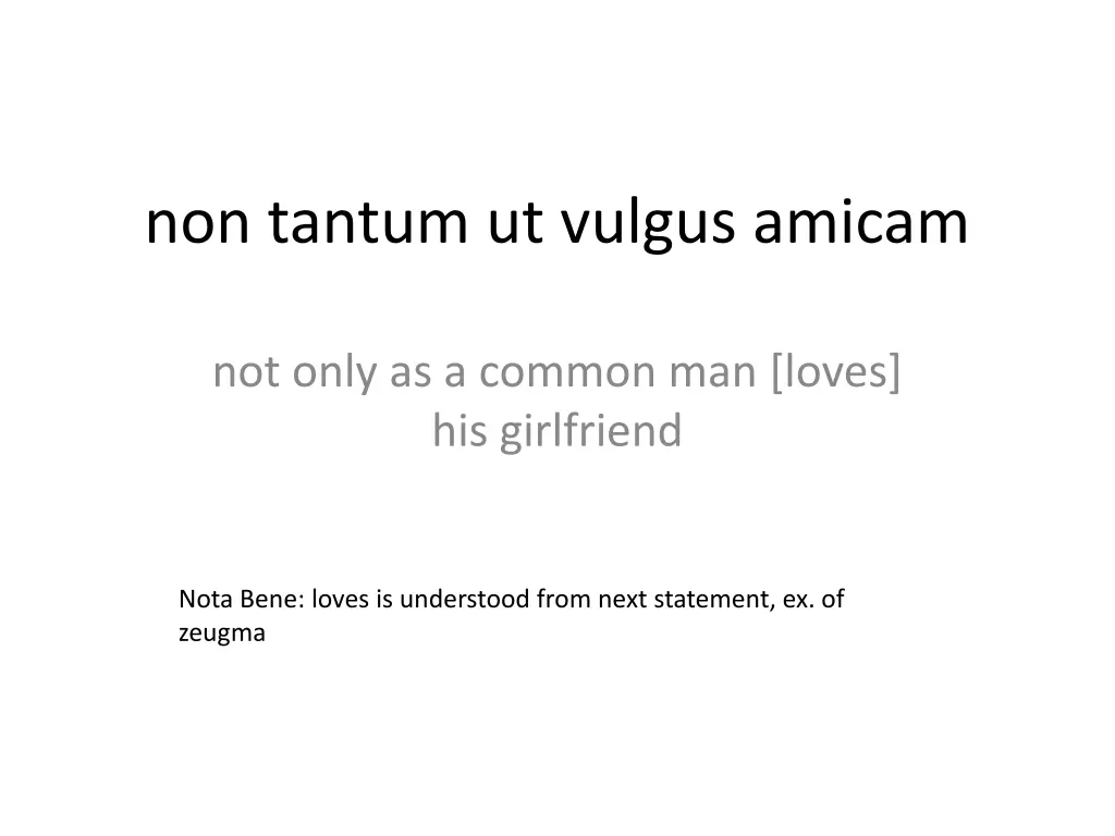 non tantum ut vulgus amicam