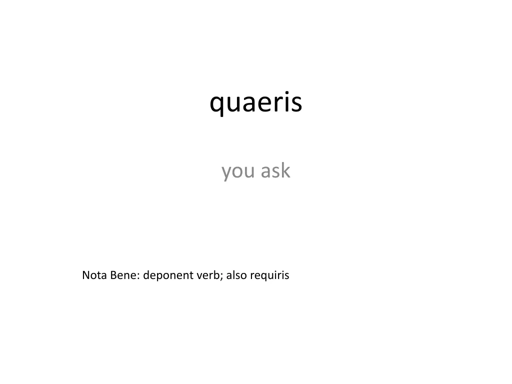quaeris