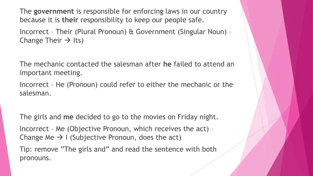 the government is responsible for enforcing laws
