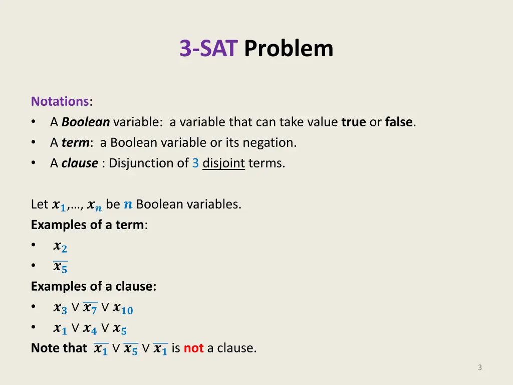 3 sat problem 1