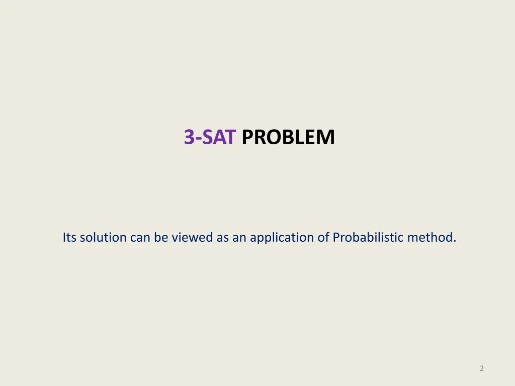 3 sat problem