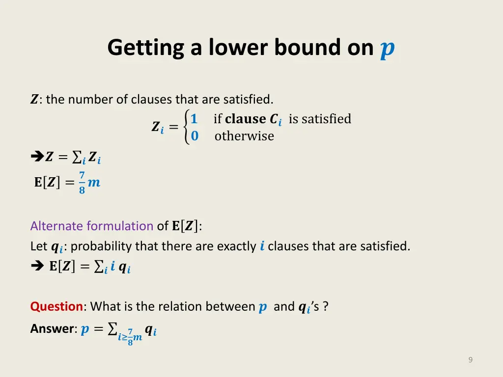 getting a lower bound on