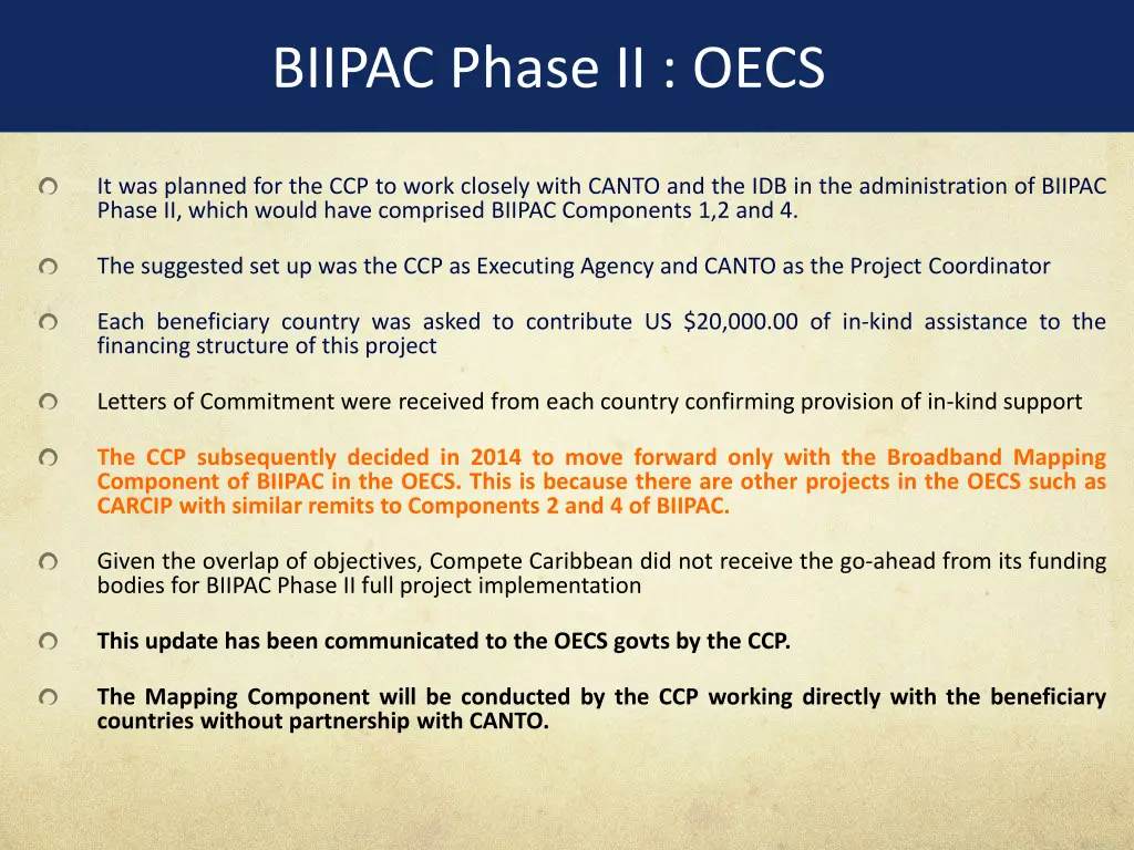 biipac phase ii oecs