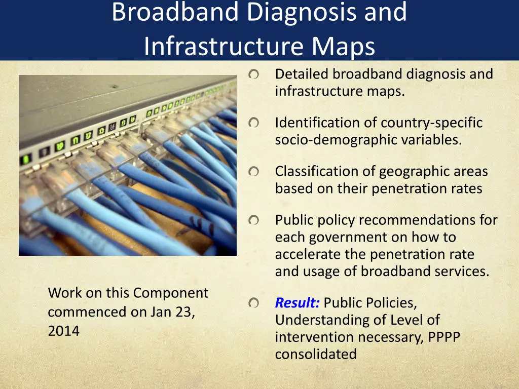 broadband diagnosis and infrastructure maps