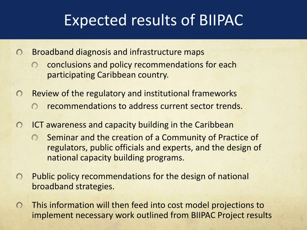 expected results of biipac