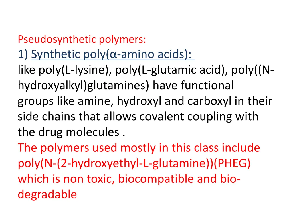 pseudosynthetic polymers 1 synthetic poly amino