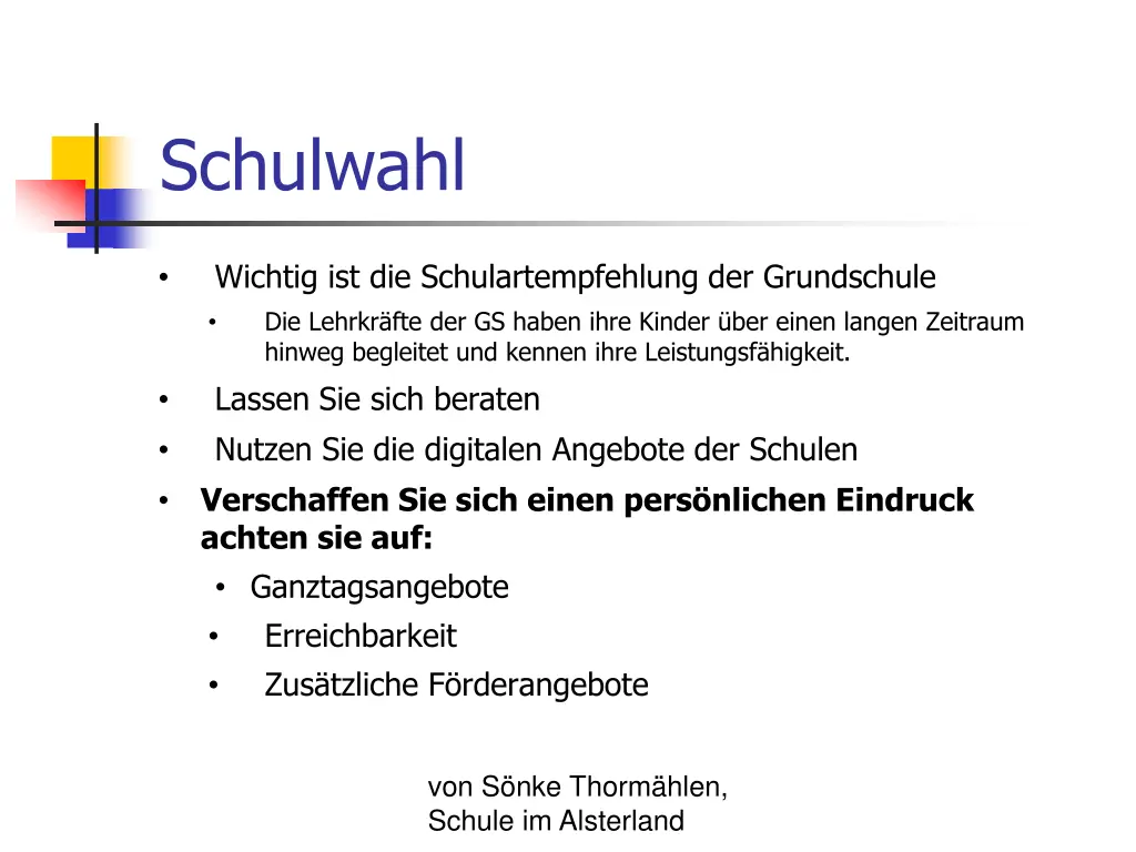 schulwahl
