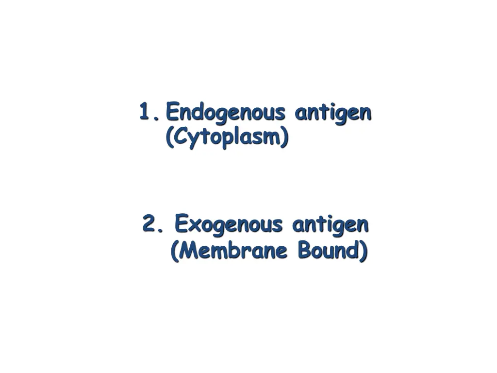 1 endogenous antigen cytoplasm