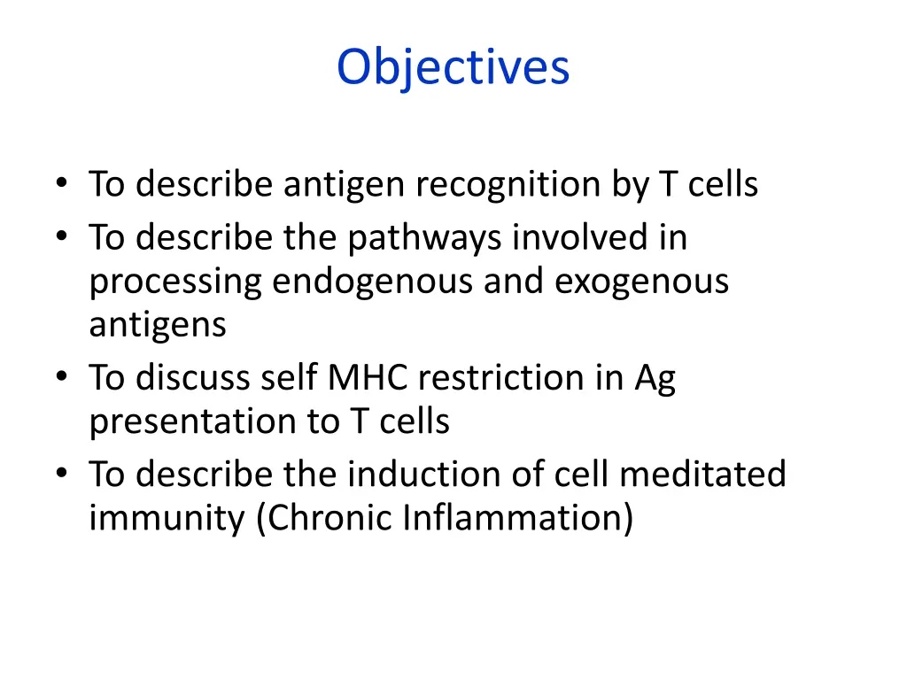 objectives