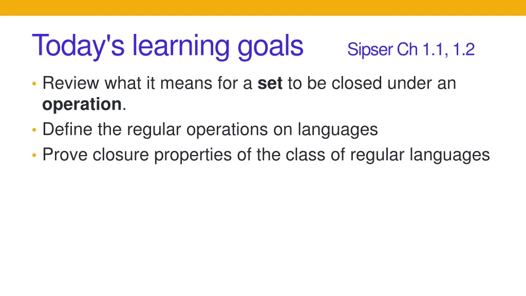 today s learning goals