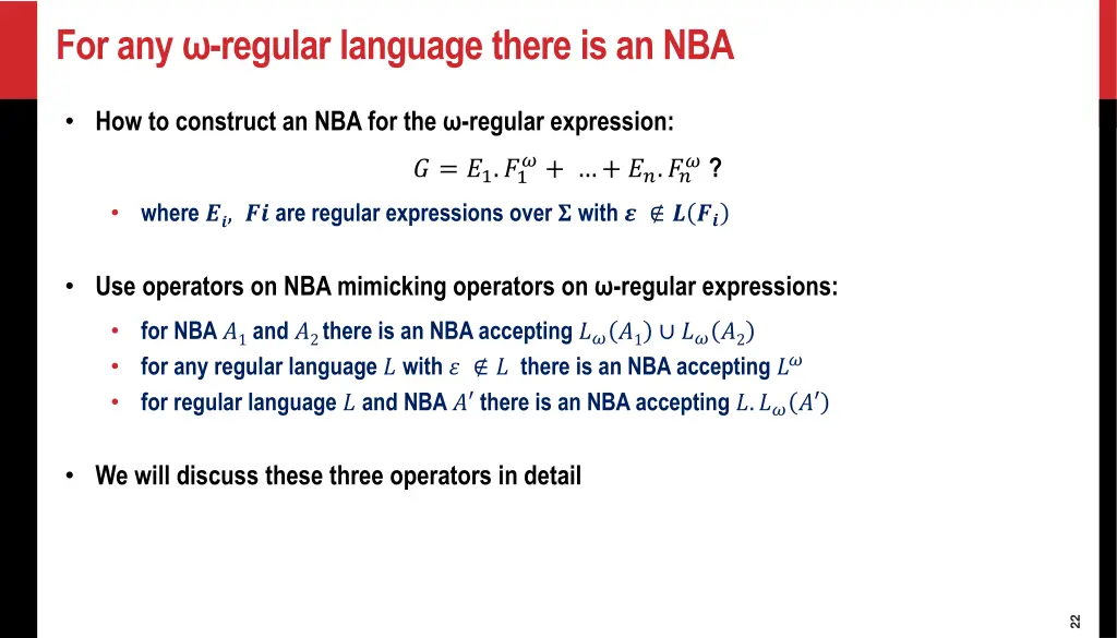 for any regular language there is an nba