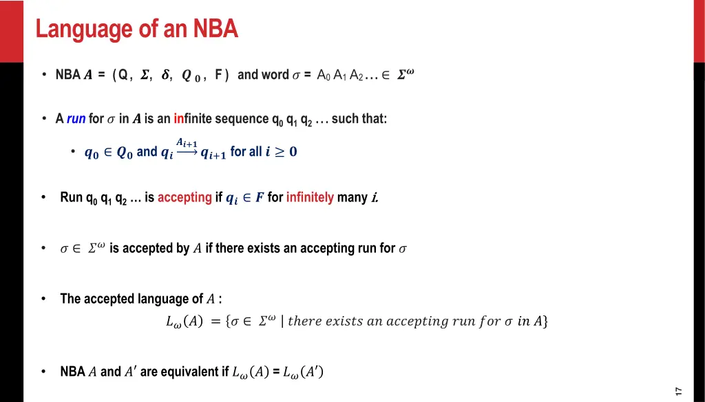 language of an nba