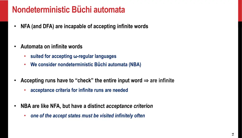 nondeterministic b chi automata