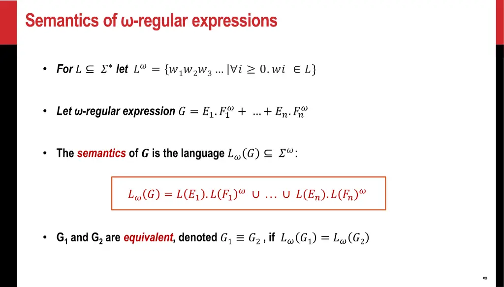 semantics of regular expressions