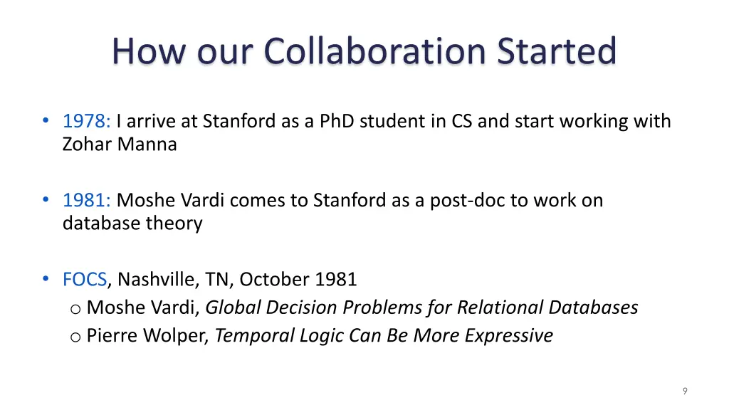 how our collaboration started