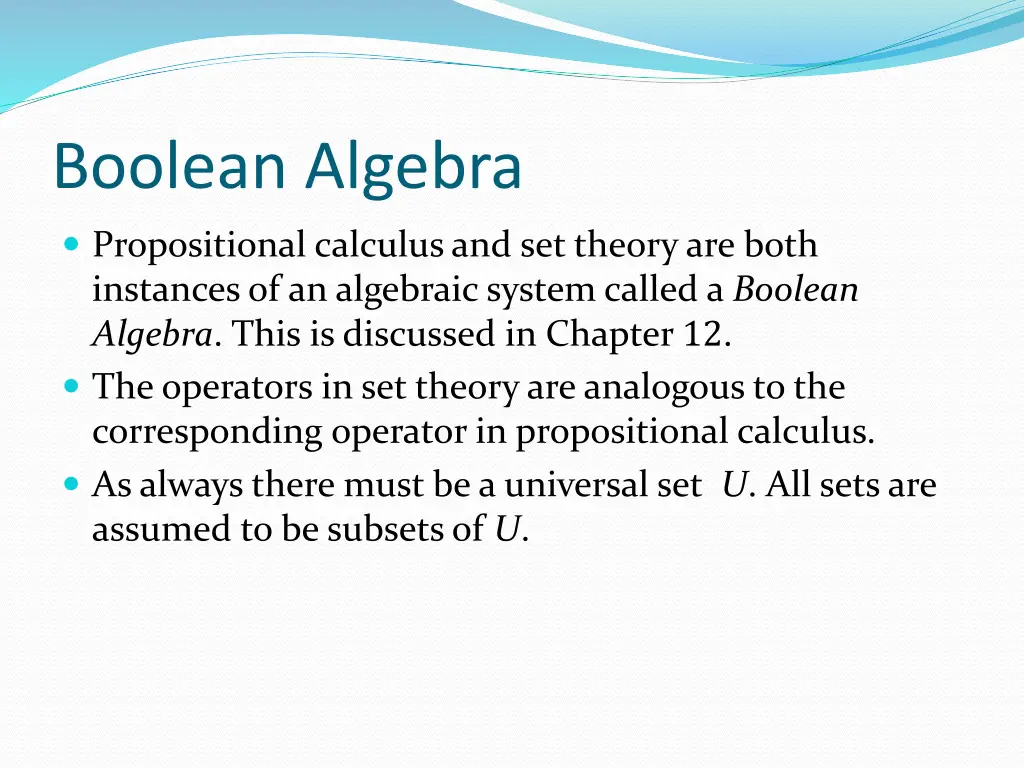 boolean algebra