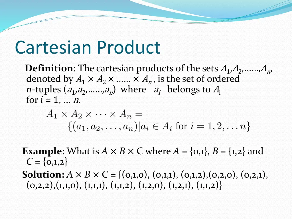 cartesian product