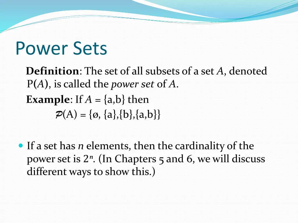 power sets