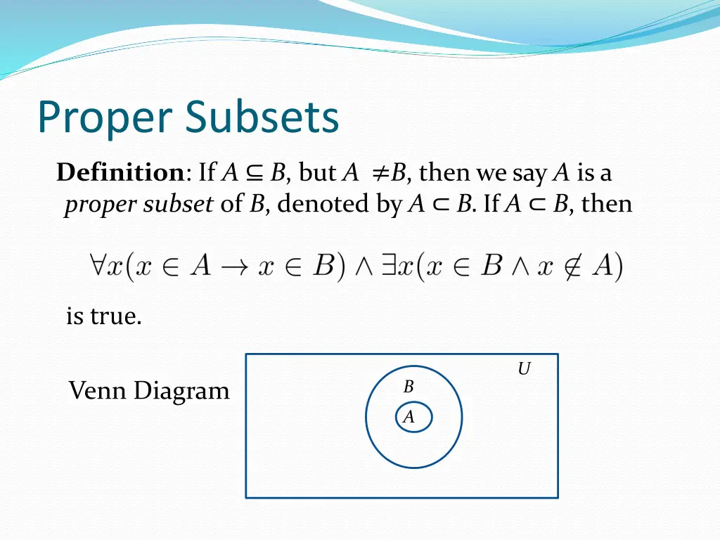 proper subsets