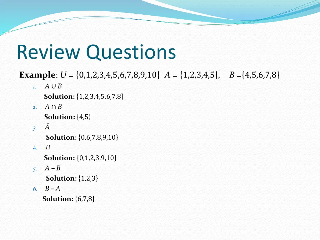 review questions