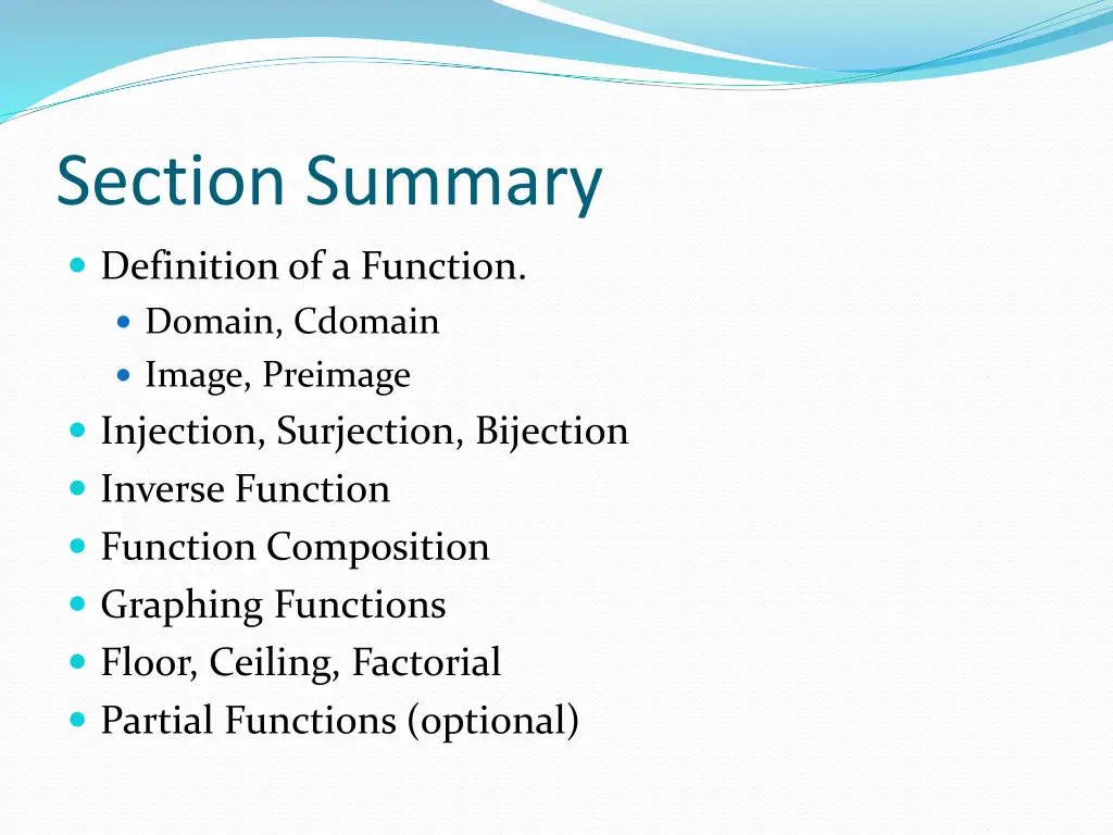 section summary 1