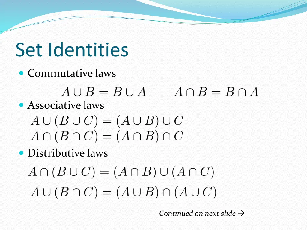 set identities 1