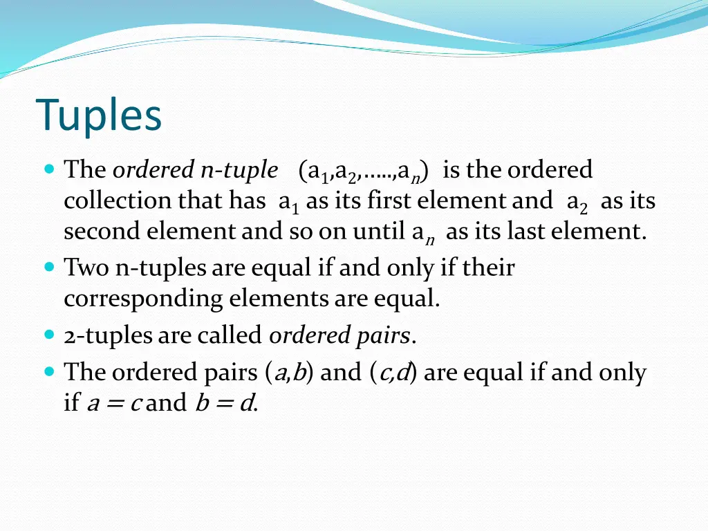 tuples