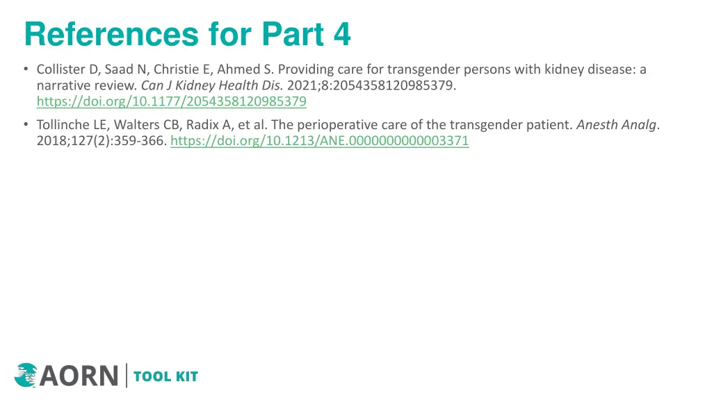 references for part 4 collister d saad n christie