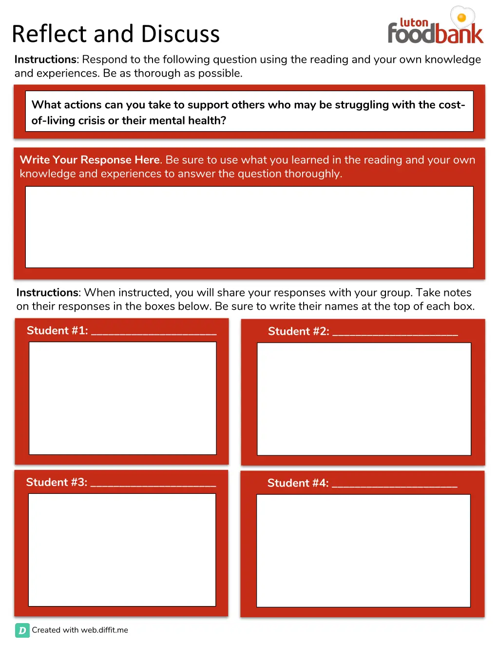 reflect and discuss instructions respond 2