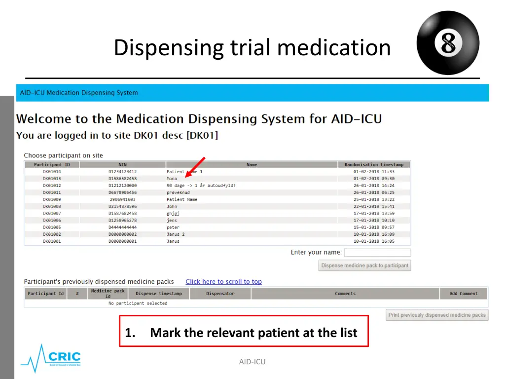 dispensing trial medication