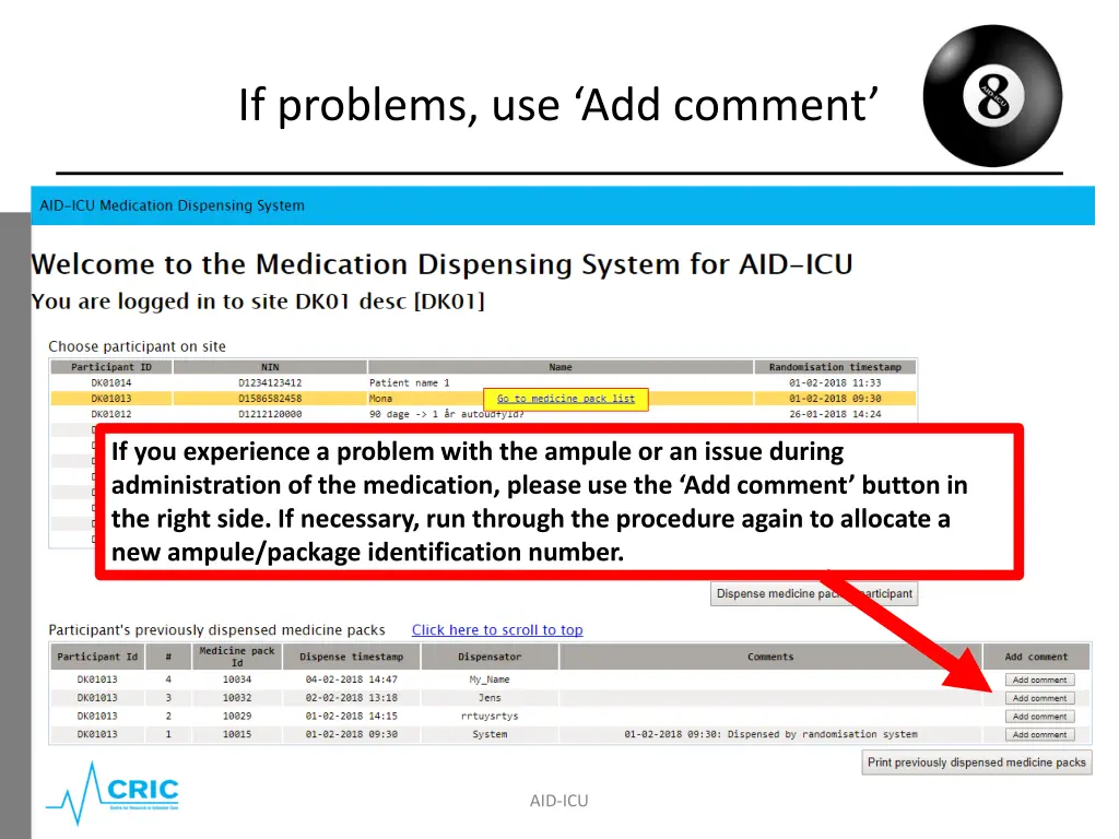if problems use add comment