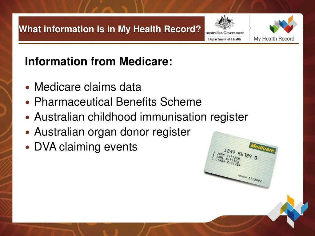 what information is in my health record 2