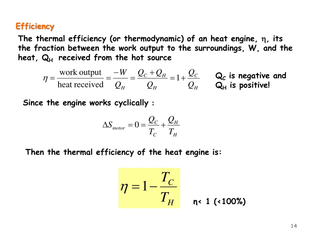 efficiency the thermal efficiency