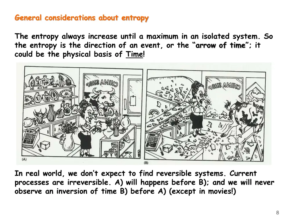general considerations about entropy