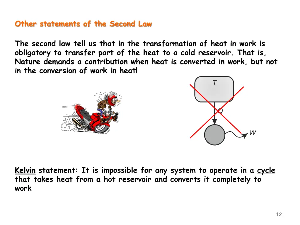 other statements of the second law