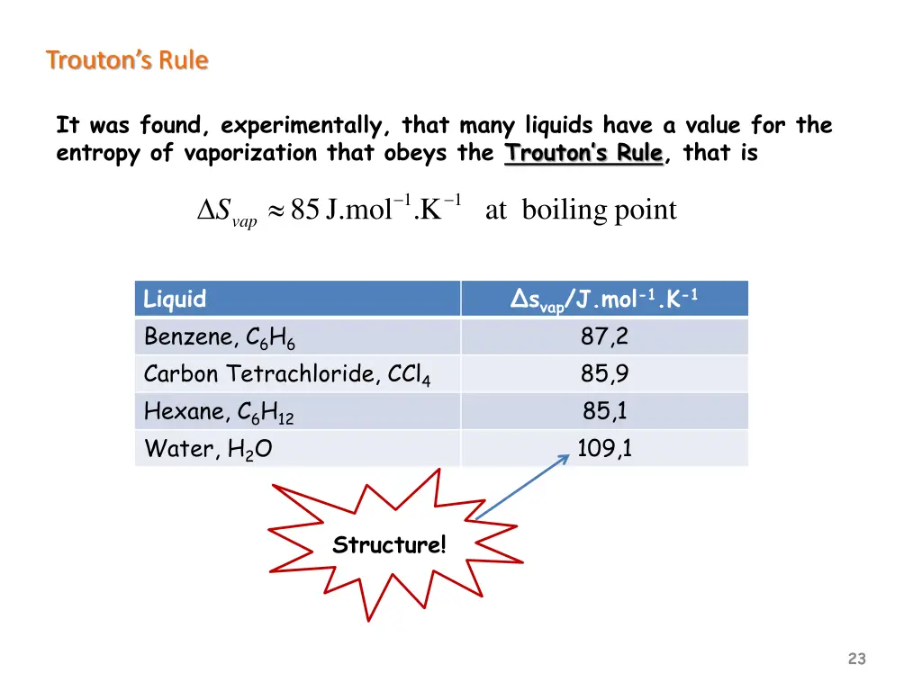 trouton s rule