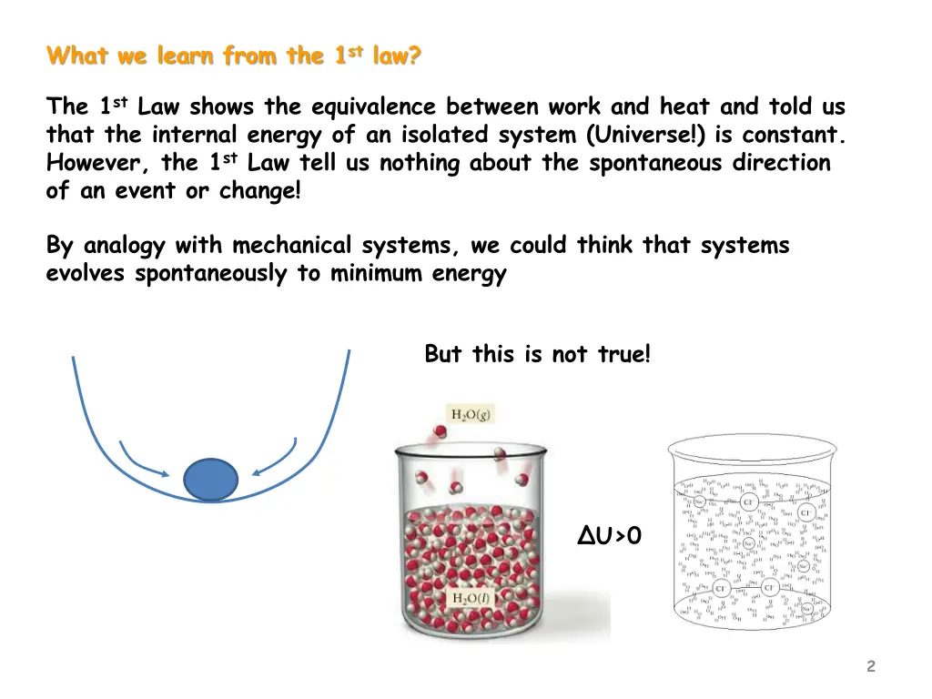what we learn from the 1 st law