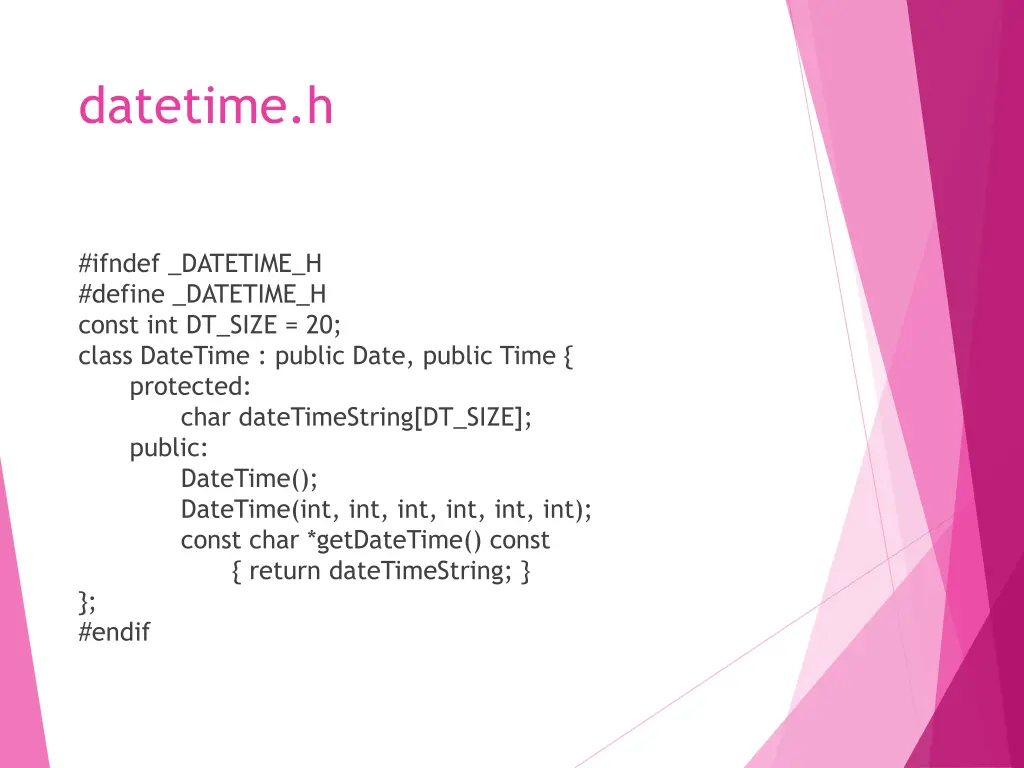 datetime h