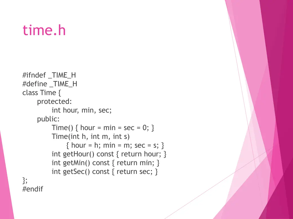 time h