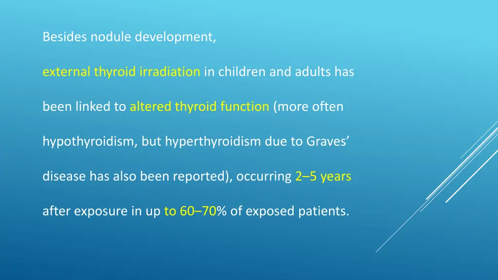 besides nodule development