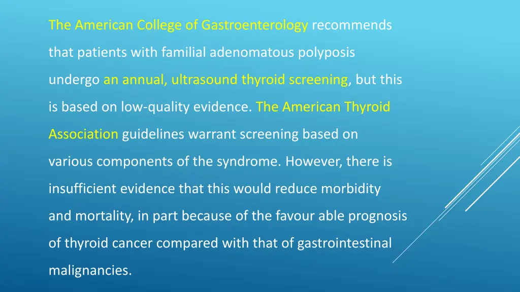 the american college of gastroenterology